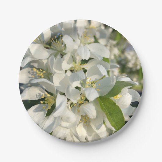 Hochzeitblüten 7" Papier Teller (Vorderseite)