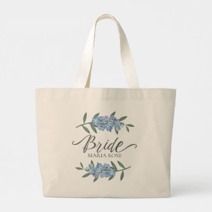 Hochzeitbräche Personalisierte Blume mit Blumenmus Jumbo Stoffbeutel