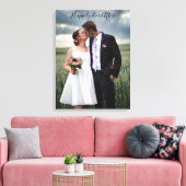 Hochzeitbride & Groom Foto glücklich für immer Leinwanddruck (Insitu (Wohnzimmer))