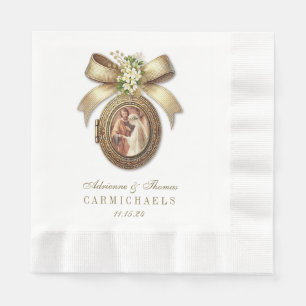 Hochzeitbride Groom Katholische Matrimonie Mary Jo Serviette