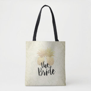 Hochzeitbride Vintage Ananas Damasepapier Tasche