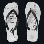 Hochzeitbrücke Flip Flops Personalisiert Datenname Badesandalen<br><div class="desc">Dieses Design wurde durch digitale Kunst erstellt, es kann personalisiert sein, indem Sie auf die Schaltfläche Anpassen klicken und die Farbe ändern, indem Sie einen Namen, Initialen oder Ihre Lieblingswörter hinzufügen. Kontaktieren Sie mich unter colorflowcreations@gmail.com , wenn Sie dieses Design auf einem anderen Produkt haben möchten. Kaufen Sie meine originale...</div>