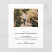 Hochzeitbudget Foto Danke Karte (Rückseite)