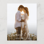 Hochzeitbudget Foto Danke Karte (Vorderseite)