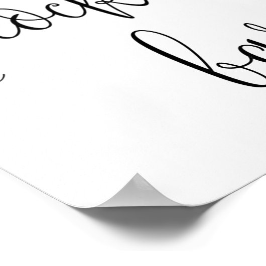 Hochzeitcocktails Bar Sign Poster (Ecke)