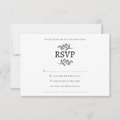 Hochzeitcouple Simple Monogram Initials Minimalist RSVP Karte (Vorderseite)