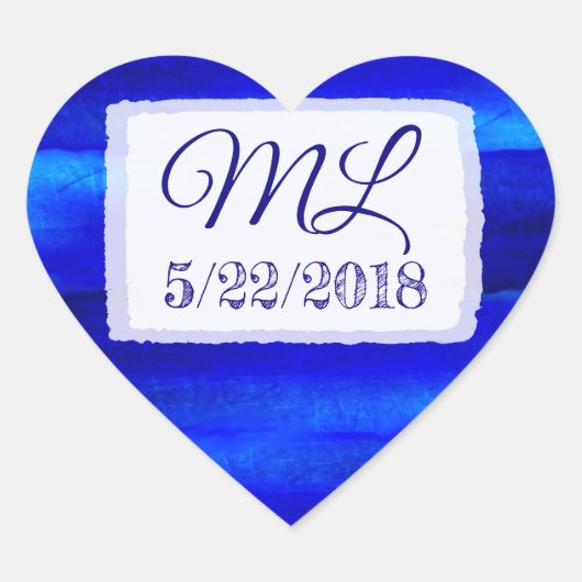 Hochzeitdatenstube und Aufkleber für das Herz des (Vorderseite)