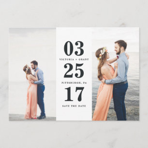 Hochzeitdatum Save the Date Karte