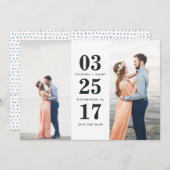 Hochzeitdatum Save the Date Karte (Vorne/Hinten)