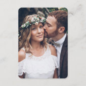 Hochzeitdetails Einfaches Skript und Foto Begleitkarte (Rückseite)