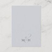 Hochzeitdetails Elegante Website Dusty Blue Begleitkarte (Rückseite)