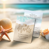 Hochzeitdetails Informationen Sommerstrand Starfis Begleitkarte