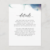 Hochzeitdetails, Lila, blau und Aquamarin Begleitkarte (Vorderseite)