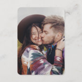 Hochzeitdetails ・ Typografie von Foto und Schreibm Begleitkarte (Rückseite)