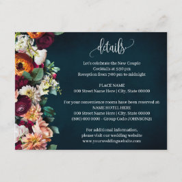 Hochzeitdetails Weinkarte für das Burgund der Mari Begleitkarte