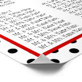 Hochzeitdiagrammpunkte für Vorlagen, rot Poster (Ecke)