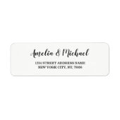 Hochzeitelegante Rücksendeadresse (Vorne)