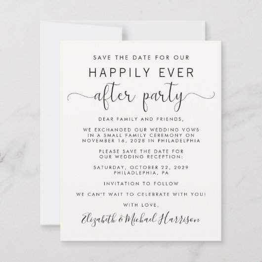 Hochzeitempfang Save the Date QR-Code (Vorderseite)