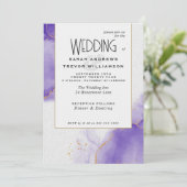 Hochzeiten Abstrakter Himmel Einladung (Stehend Vorderseite)