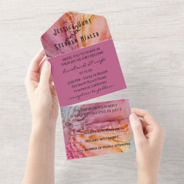 Hochzeiten aller N Einladenden Blume All In One Einladung