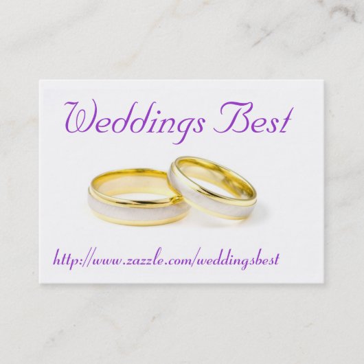 Hochzeiten am besten visitenkarte (Vorderseite)