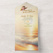 Hochzeiten am Meer am Strand All In One Einladung (Innen Boden)