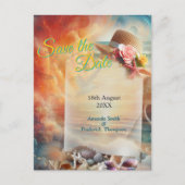 Hochzeiten am Meer am Strand Ankündigungspostkarte (Vorderseite)