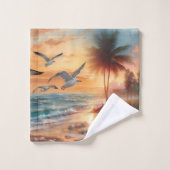 Hochzeiten am Meer am Strand Badhandtuch Set (Waschlappen)