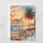 Hochzeiten am Meer am Strand Einladung (Rückseite)