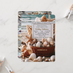 Hochzeiten am Meer am Strand Einladung