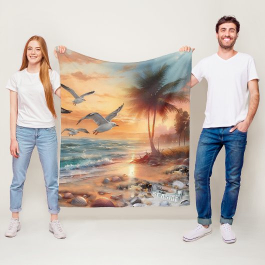 Hochzeiten am Meer am Strand Fleecedecke (Beispiel)