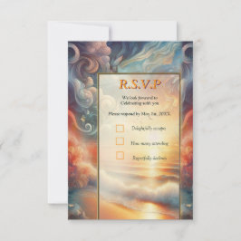 Hochzeiten am Meer am Strand RSVP Karte