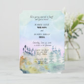 Hochzeiten am See im Gebirge Einladung (Stehend Vorderseite)