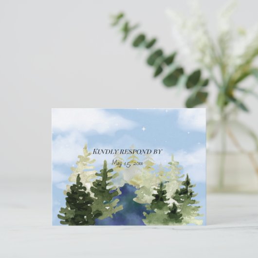 Hochzeiten am See im Gebirge Postkarte (Stehend Vorderseite)