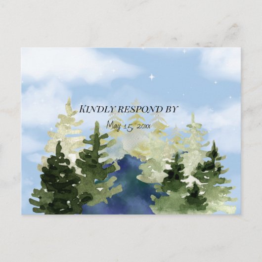 Hochzeiten am See im Gebirge Postkarte (Vorderseite)