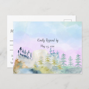 Hochzeiten am See im Gebirge Postkarte