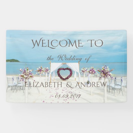 Hochzeiten am Strand , Blume , Hochzeitsbanner am Banner (Horizontal)