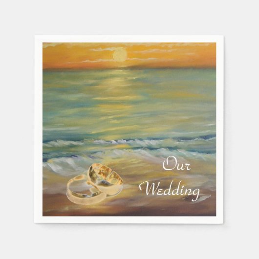 Hochzeiten am Strand Serviette (Vorderseite)