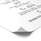 Hochzeiten Bar Drink Menü Personalisierte Kalligra Poster (Ecke)