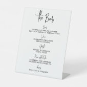 Hochzeiten Bar Drink Menü Personalisierte Kalligra Sockelschild (Vorderseite)