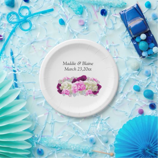 Hochzeiten Blumenzellenpapier-Teller für Rose Pappteller (Party)