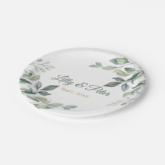 Hochzeiten, Brautparty-Papier-Teller Pappteller (Schrägansicht)