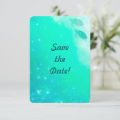 Hochzeiten des modernen Ozeans Mystische Meeressch Save The Date (Stehend Vorderseite)