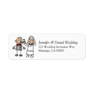 Hochzeiten Einladung Rücksendeadresse Aufkleber