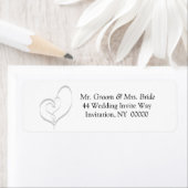 Hochzeiten Einladungsherzen Rücksendeadresse (Insitu)