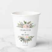 Hochzeiten Eukalyptus-Blume Pappbecher (Vorderseite)