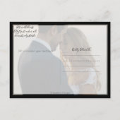 Hochzeiten Fotos Blush Liebe und Dank Ankündigungspostkarte (Rückseite)