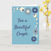 Hochzeiten Glückwunsch Custom Message Blue Blume Karte (Gelbe Blume)