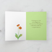 Hochzeiten Glückwunsch Wildblumen Personalisiert Karte (Innenseite)