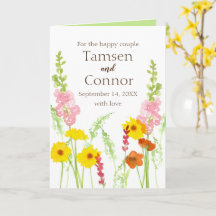 Hochzeiten Glückwunsch Wildblumen Personalisiert